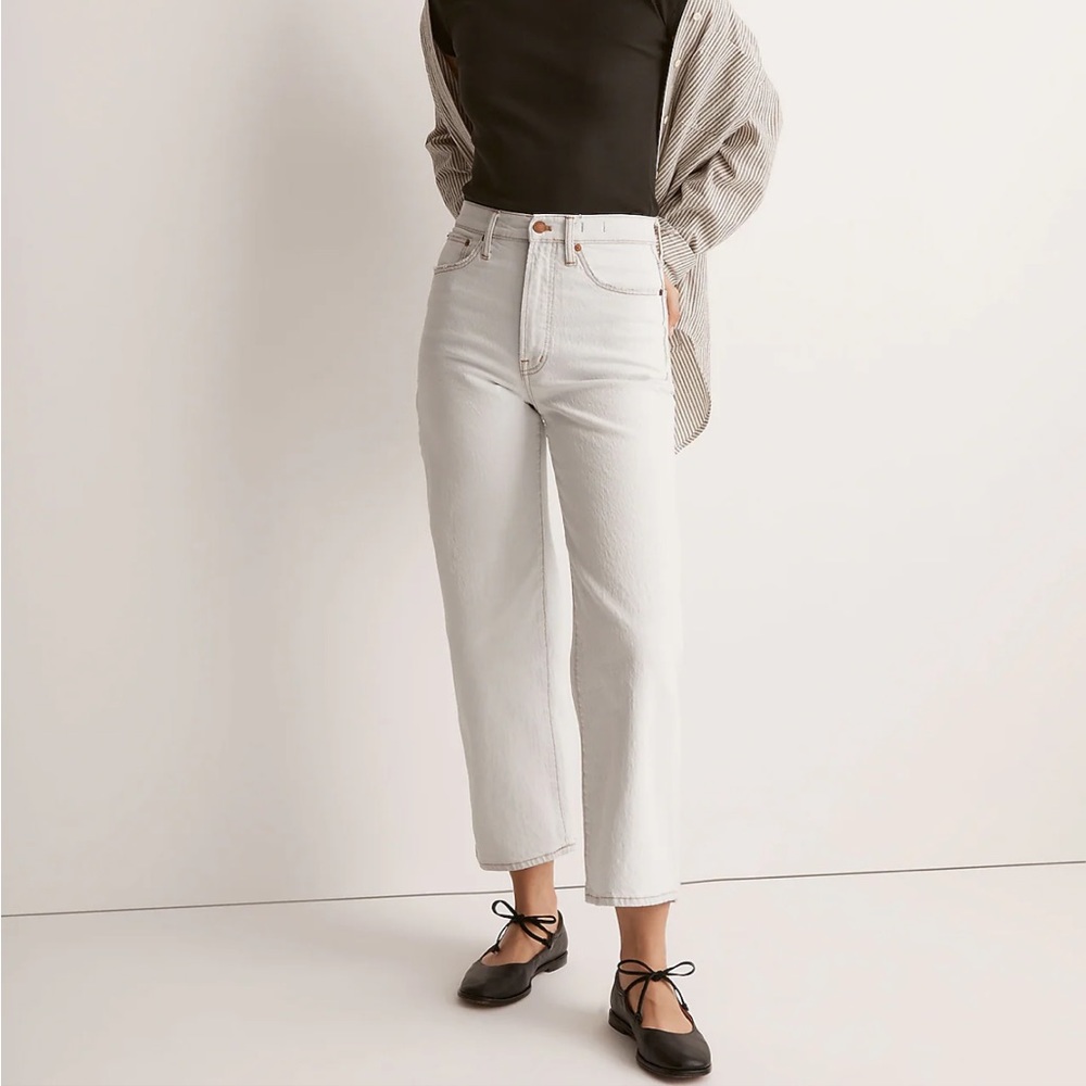 NWT Madewell The Perfect Vintage Wide-Leg Crop Jean in Edmunds Wash